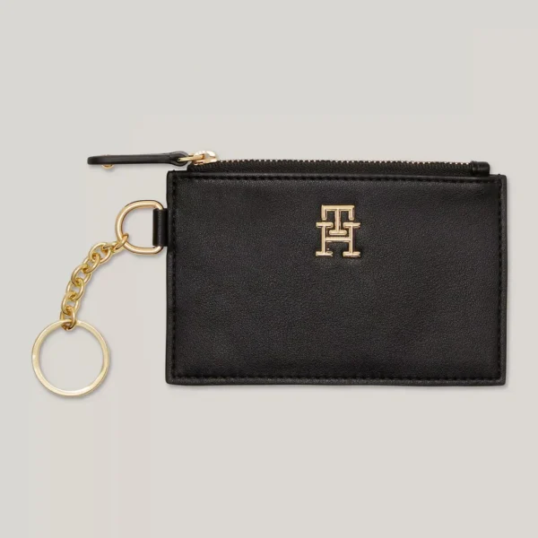 TOMMY HILFIGER MONOGRAM ZIP COIN PURSE AND ID WALLET